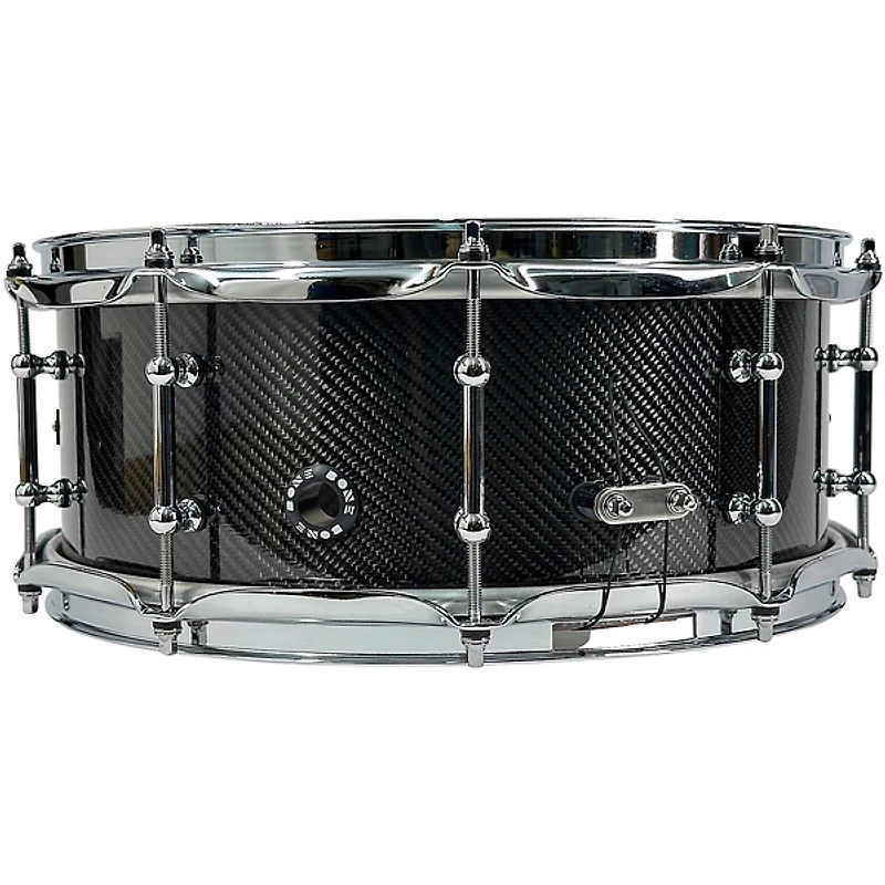 BONE Drums TRUE Carbon Fiber Twill Snare Drum With Chrome Hardware