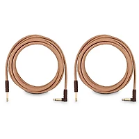Fender Festival Pure Hemp Straight to Angle Instrument Cable 2-Pack 18.6 ft. Natural
