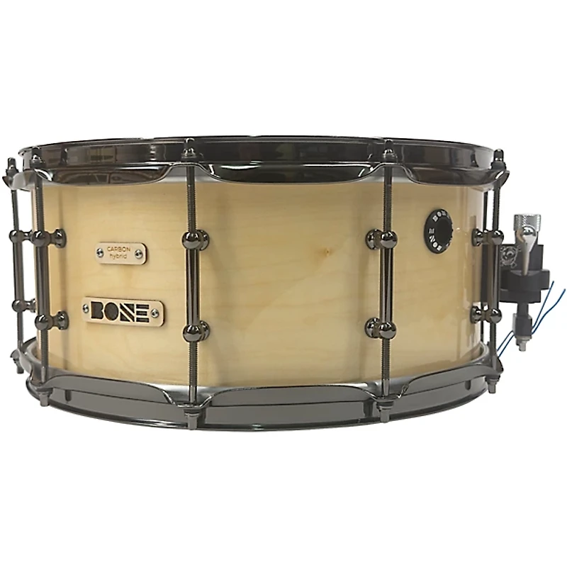BONE Drums TRUE Carbon Fiber Hybrid Snare Drum with Black Nickel Hardware