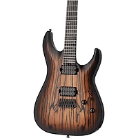 Schecter Guitar Research C-1 Pale Moon Electric Guitar - Natural Satin with Black Burst