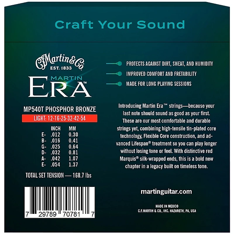 Martin Era Phosphorus Bronze Treated Acoustic Guitar Strings