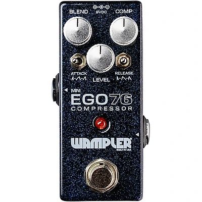 Wampler Mini Ego 76 Compressor Effects Pedal Blue Sparkle