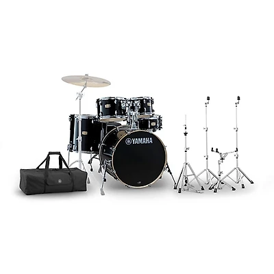 Yamaha Stage Custom Birch 5-Piece Shell Pack With HW-3 Lightweight Hardware Pack Raven Black