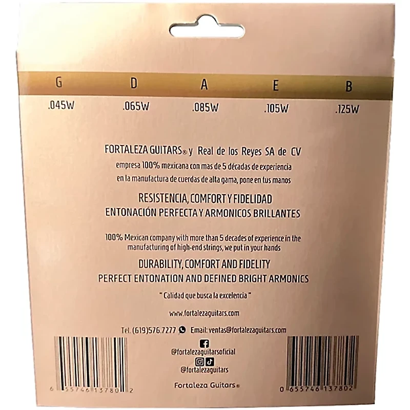 FORTALEZA GUITARS String Stainless Steel Electric Bass Strings 45