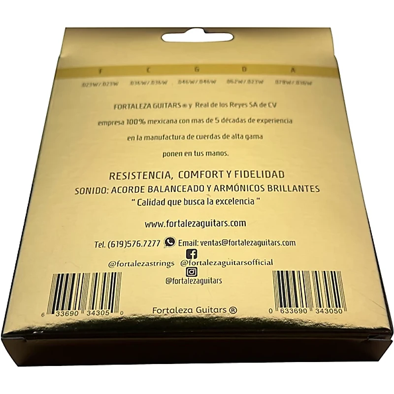FORTALEZA GUITARS Nickel Ball End Bajo Quinto Strings