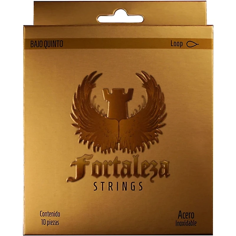 FORTALEZA GUITARS Stainless Steel Loop End Bajo Quinto Strings