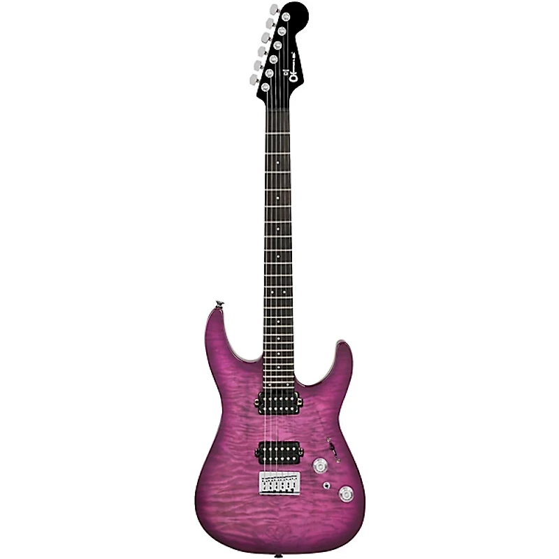 Charvel Pro-Mod Plus Dinky DK24 HH HT E QM Electric Guitar - Violet Radiance