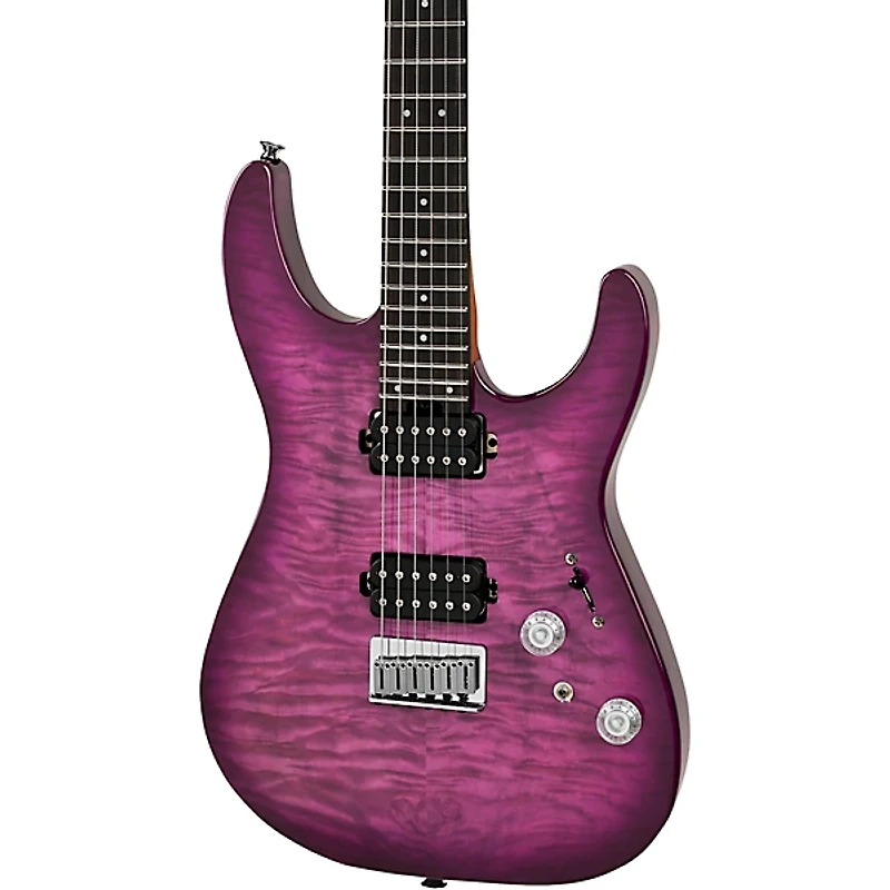 Charvel Pro-Mod Plus Dinky DK24 HH HT E QM Electric Guitar - Violet Radiance