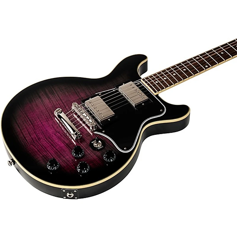 Epiphone Les Paul Special Double Cut Figured Electric Guitar - Dark Purple Burst