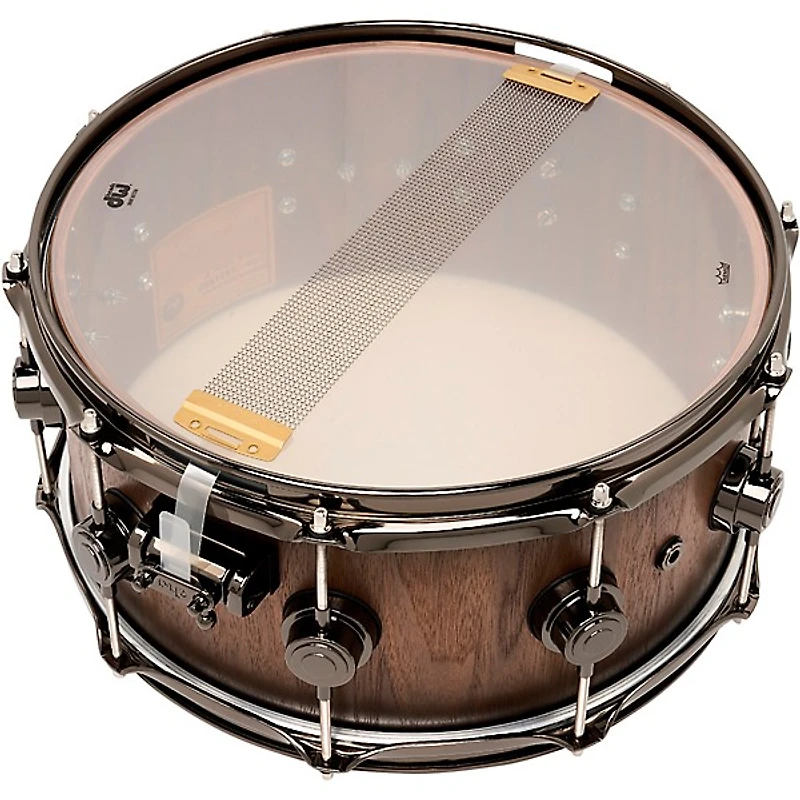 DW Pure Walnut Snare Drum - 14 x 6.5 in. Satin Quick Ebony Burst