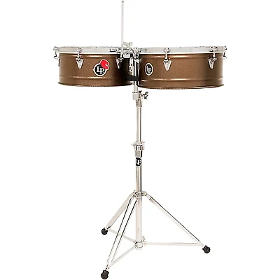 LP Pedrito Steel Timbales - 14 and 15 in. Deep Mocha Steel