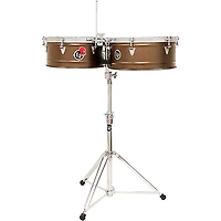 LP Pedrito Steel Timbales - 14 and 15 in. Deep Mocha Steel