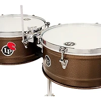 LP Pedrito Steel Timbales - 14 and 15 in. Deep Mocha Steel