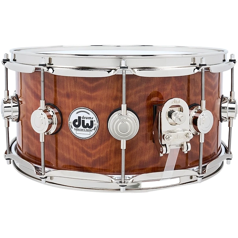 DW Collector's Series Vavona Exotic Purpleheart Snare Drum With Nickel Hardware - 14 x 6.5 in. Natural Lacquer