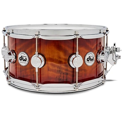 DW Collector's Series SSC Vavona Exotic Snare Drum - 14 x 6.5 in. Deep Rich Red Burst Lacquer