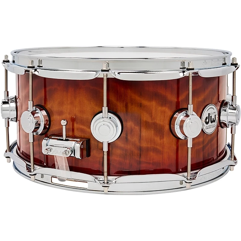 DW Collector's Series SSC Vavona Exotic Snare Drum - 14 x 6.5 in. Deep Rich Red Burst Lacquer