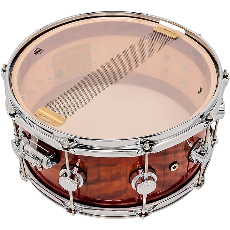 DW Collector's Series SSC Vavona Exotic Snare Drum - 14 x 6.5 in. Deep Rich Red Burst Lacquer