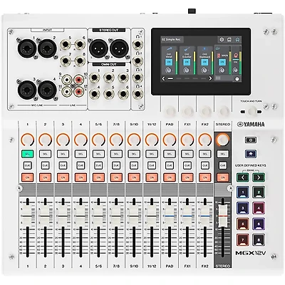 Yamaha MGX12V 18-Channel Digital Mixer With Video Interface - White