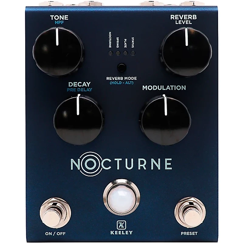 Keeley Nocturne Reverb Effects Pedal - Matte Misty Blue