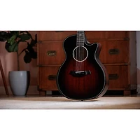 Taylor 324ce Builder's Edition Grand Auditorium Acoustic-Electric Guitar Tobacco Kona Burst