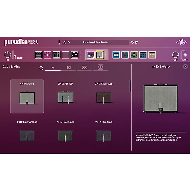 Universal Audio Paradise Guitar Studio Plug-in - Crossgrade From Showtime '64 Tube Amp (Software Download)