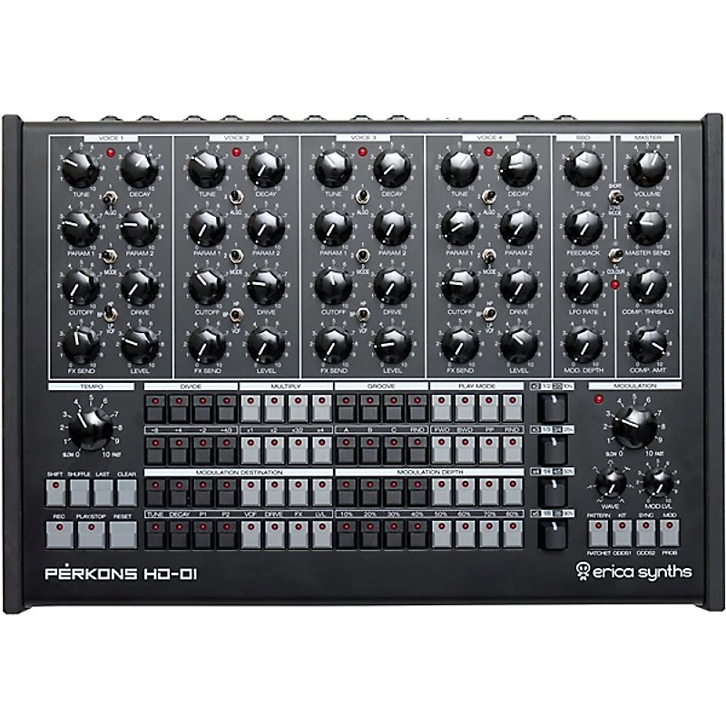Erica Synths PERKONS HD-01 Drum Machine and Rhythm Synthesizer