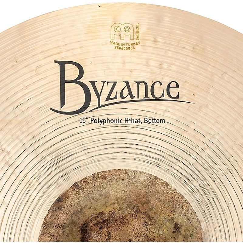 MEINL Byzance Brilliant Polyphonic Hi-Hat Cymbals - 15 in. Pair