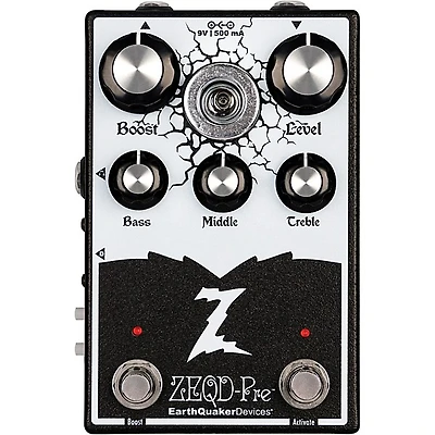 EarthQuaker Devices ZEQD-Pre Tube Preamp Pedal - Black and White