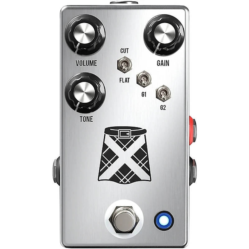 JHS Pedals Kilt 10 Distortion Pedal - Polished Aluminum