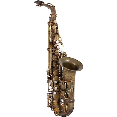 Conn Limited Edition Eb Alto Saxophone with Brillhart Ebolin 7 Mouthpiece Aged Brass Aged Brass Keys