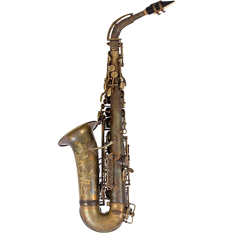 Conn Limited Edition Eb Alto Saxophone with Brillhart Ebolin 7 Mouthpiece Aged Brass Aged Brass Keys