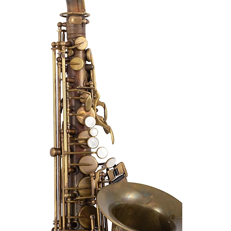 Conn Limited Edition Eb Alto Saxophone with Brillhart Ebolin 7 Mouthpiece Aged Brass Aged Brass Keys