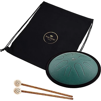 MEINL Sonic Energy Compact Steel Tongue Drum - B Minor, 10 in. Dark Green