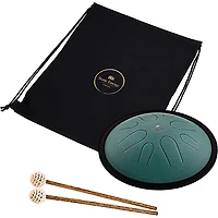MEINL Sonic Energy Compact Steel Tongue Drum - B Minor, 10 in. Dark Green