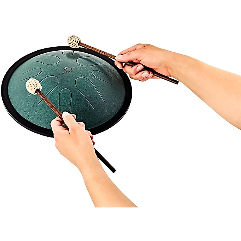 MEINL Sonic Energy Compact Steel Tongue Drum - B Minor, 10 in. Dark Green
