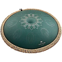 MEINL Sonic Energy 9-Note Octave Steel Tongue Drum - F# Minor, 16 in. Dark Green
