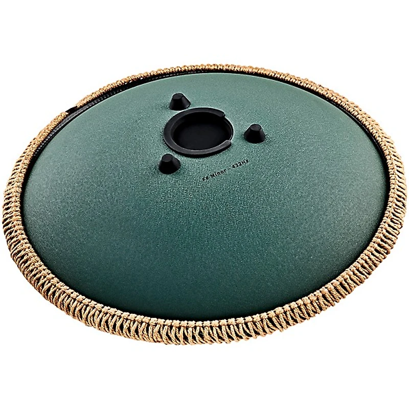 MEINL Sonic Energy 9-Note Octave Steel Tongue Drum - F# Minor, 16 in. Dark Green