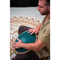 MEINL Sonic Energy 9-Note Octave Steel Tongue Drum - F# Minor, 16 in. Dark Green