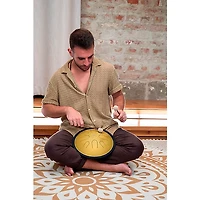 MEINL Sonic Energy Compact Steel Tongue Drum - D Minor, 10 in. Gold