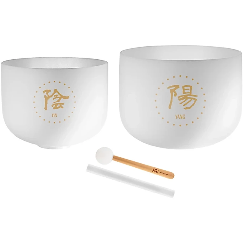 MEINL Sonic Energy TCM Crystal Singing Bowl 2-Piece Set - Yin & Yang