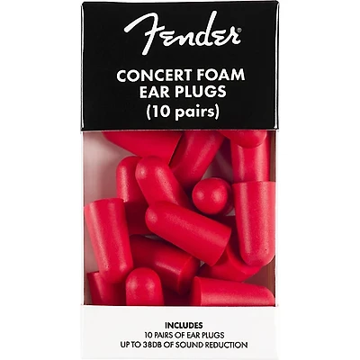 Fender Concert Ear Plugs - Fiesta Red 10
