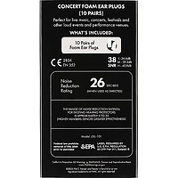 Fender Concert Ear Plugs - Fiesta Red 10