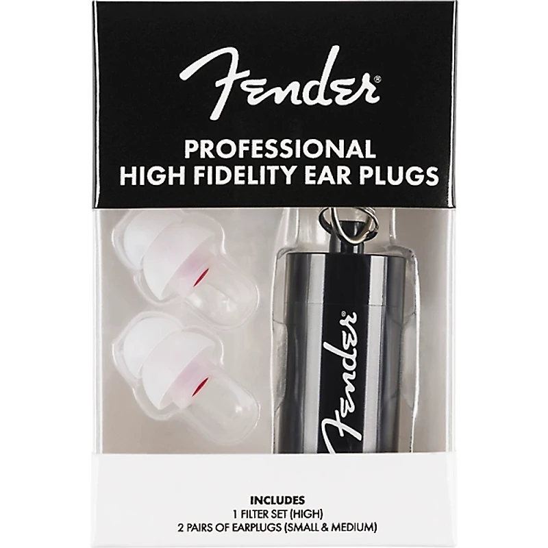 Fender Professional Hi-Fi Ear Plugs - Clear 2 pair
