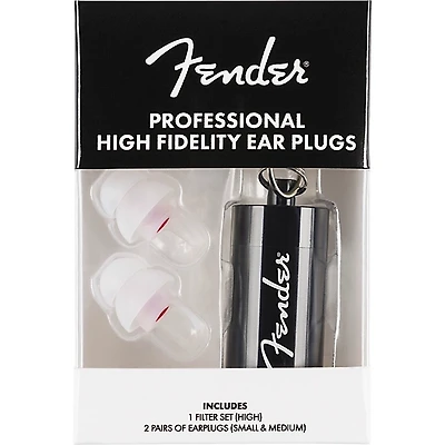 Fender Professional Hi-Fi Ear Plugs - Clear 2 pair