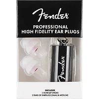 Fender Professional Hi-Fi Ear Plugs - Clear 2 pair