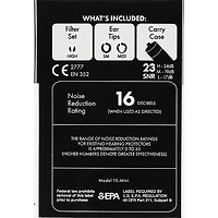 Fender Professional Hi-Fi Ear Plugs - Clear 2 pair