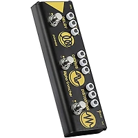 Donner Alpha Cruncher Delay/Chorus/Distortion Multi-Effects Pedal - Black and Yellow