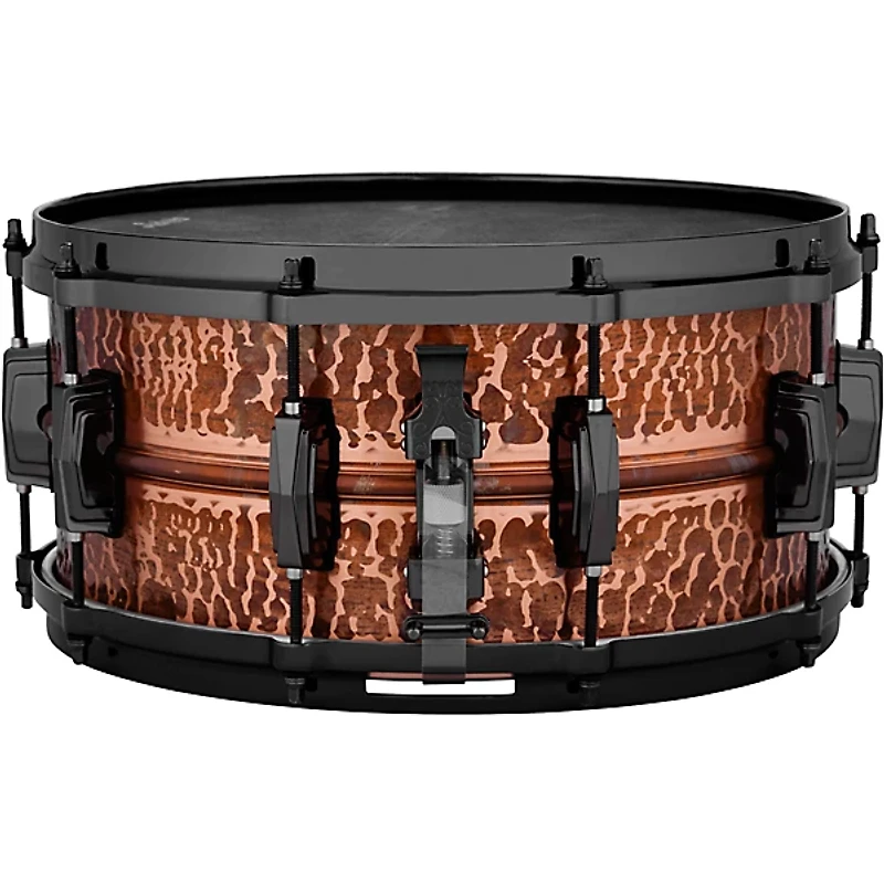 Ludwig Hammered Raw Polished Copper Snare Drum - 14 x 6.5 in.