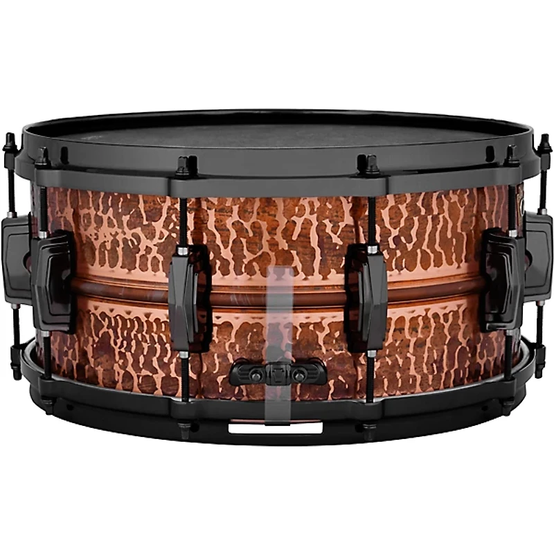 Ludwig Hammered Raw Polished Copper Snare Drum - 14 x 6.5 in.