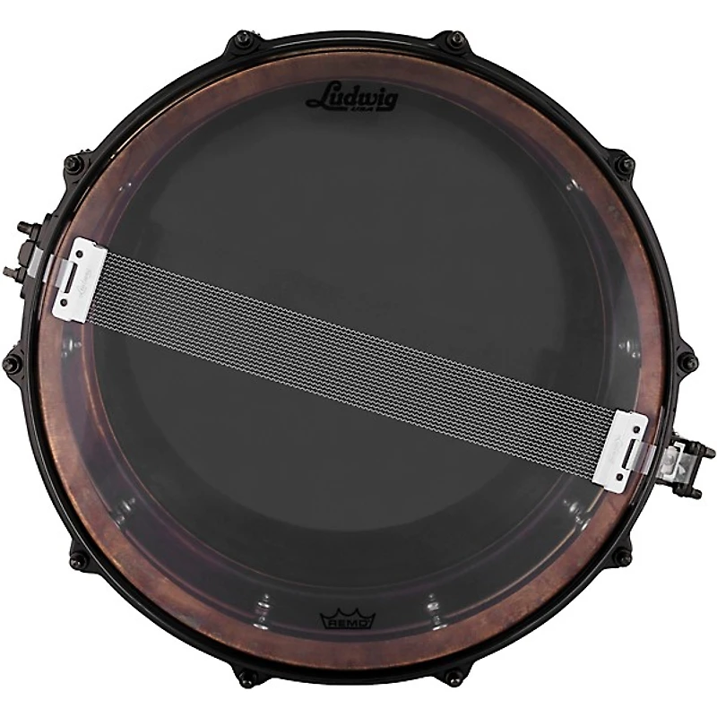 Ludwig Hammered Raw Polished Copper Snare Drum - 14 x 6.5 in.